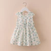 Wholesale New Fashion Hand-made Flower Princess Kids Boutique Baby Girl Dress For Party Birthday Wedding