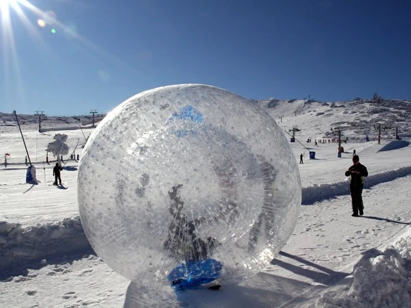 Wholesale price customized 2.5 Dia/1.0mm PVC Clear Land Snow Zorb Ball Inflatable Human Bowling for play