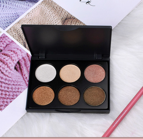 Wholesale private label 6 colors High Pigment Eyebrow  Shimmer Pallet natural glitter makeup