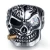 Import Wholesale Punk Stainless Steel Skull Ring for Men with Cubic Zircon from China