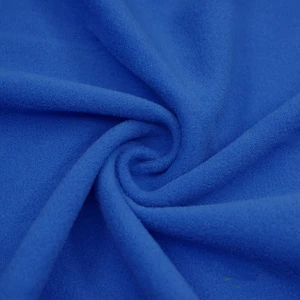 Wholesale solid color 350 gsm one-side brushed 100% polyester cashmere fabric for autumn winter wear