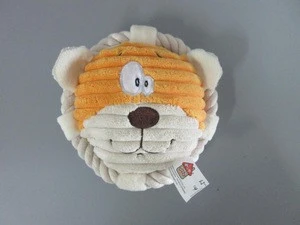 wholesale top quality plush animal pet toy for dog with squeaker and rope