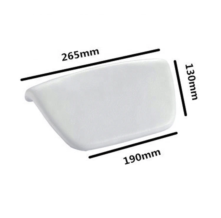 Wholesale Waterproof Neck Head Rest White Hot Tub SPA  Bath Pillow Luxury Non-Slip Bathtub Pillow with Suction Cups