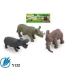 wild plastic animals figure Lions, elephants, rhinos toys/PVC Jungle animal toys safari animals