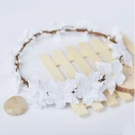 willow artificial flower wedding hair wreath