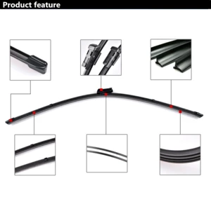 Windshield Car Wiper Blades Replacement Windscreen Wipers With Size Chart (BT WB09)
