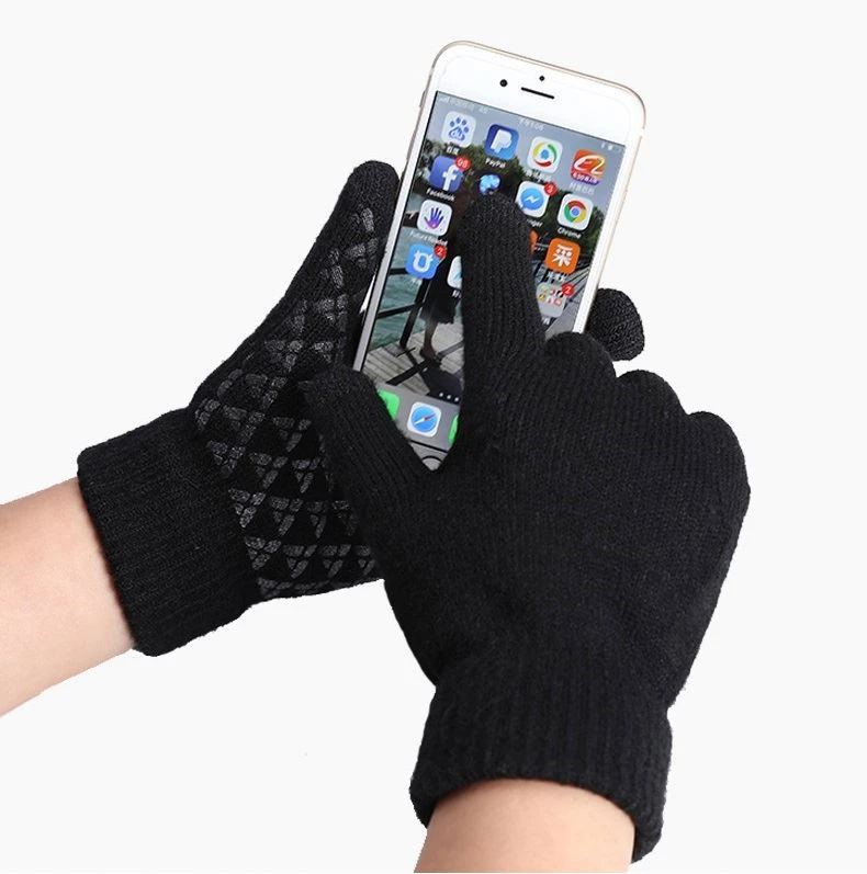 Winter Magic Gloves Touch Screen Women Men Warm Stretch Knitted Wool Mittens Gloves