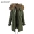 Import Winter Multi Color Rabbit Fur Lining Women Real Raccoon Fur Parka from China
