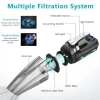 Wireless Vacuums Handheld Car Vacuum Cleaner with Tire Pressure Gauge and Car Inflator 120W Powerful Suction Wet and Dry