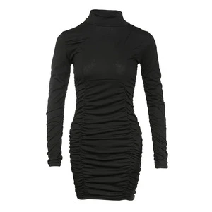 Woman Clothes 2018 Trending Summer Fashion Apparel Black High Collar Women Dress