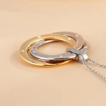 Women Accessories Long Chain Necklace Jewelry Stainless Steel Pendant Zircon Necklace