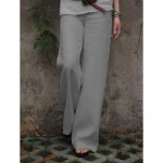 Women Pants Cotton Linen Trousers Streetwear Casual Loose Wide Leg Elastic High Waist Solid Color Straight Ladies Bottoms Harem