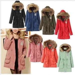 Women&#039;s Thicken Fleece Faux Fur Warm Winter Coat Hood Parka Overcoat Long Jacket S-3XL