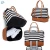Import Womens Travel Weekend Bag Canvas Overnight Carry on Shoulder Duffel Beach Tote Bag (Black stripe with shoe compartment) from China