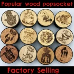 Wooden design Factory Free sample free logo ring phone holder phone socket cell phone finger ring holder