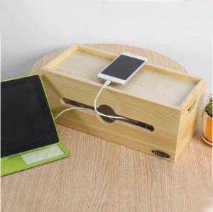 wooden double sided cover collection box patch panel storage wood box