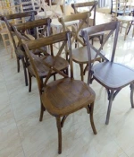 wooden event cross back chairs