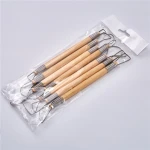 Wooden Handle Clay Tools DIY Art Clay Pottery Tool Set Crafts Clay Sculpting Tools
