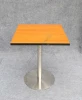 YC-T27 Melamine table top and stainless steel table leg bar and cafe table