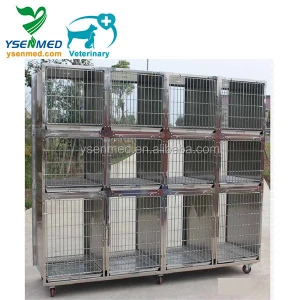 YSVET2440 304 stainless Steel  Pet shop Exhibitor accept custom-made cheap price animal cage pet cage