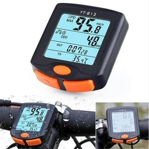 YT-813 YT813 Bike Speed Meter Digital  Computer Multifunction Waterproof Sports Sensors wireless Bicycle Speedometer Computer