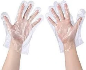 Disposable Plastic Gloves – Latex Free. Clear, One Size Fits 100 Pcs for sale