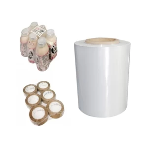 0.03-0.2mm Conventional Thickness Pe Shrink Film Roll Pof Shrink Film For Plastic Bottles Mineral Water