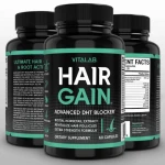 Hair Gain Biotin Hydrolyzed DHT Blocker Hair Growth Vitamins 10000mcg Women Men