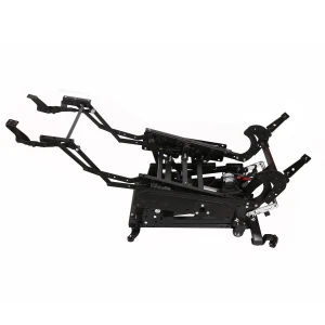 Black power lift and recliner mechanism with two motors