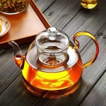 High Borosilicate Teapot | Premium Heat-Resistant Glass Teapot for Elegant Brewing