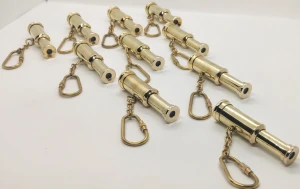 3" Vintage Nautical Brass Mini Telescope Key-chain
