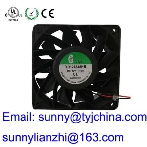 High Speed 5500rpm 266cfm 12038 PWM 4pin 120*120*38mm 12V 24V Bitcoin Miner DC Cooling Fan