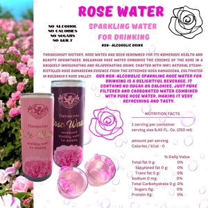 Sparkling Rose water for drinking