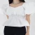 Import Square Neck Short Sleeves Blouse With Ruched On Waist from China