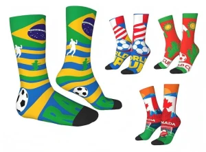 World Cup fan socks for USA, Canada, and Mexico