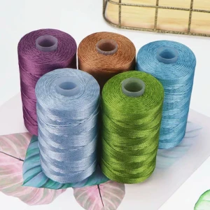 100g/piece 16S 1ply 1.5mm thick 100% nylon yarns hand knitting fancy tape yarn