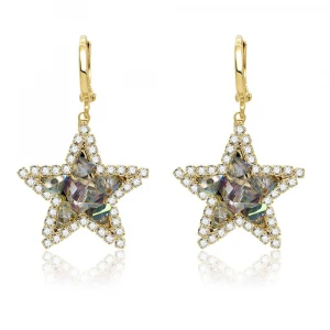 Wholesale Fashion Jewelry ~ Drop Dazzle Star Earrings