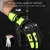 Import INBIKE Winter Goat Skin Leather Motorcycle Gloves，Waterproof Windproof Cold Weather Thermal Black&Green Medium from China