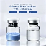High Purity Peptide Injectable GHK-Cu Copper Peptide Lyophilized Powder 50mg 100mg Vial