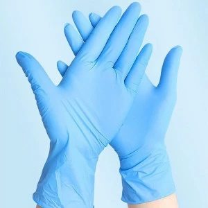 2021 Disposable Medical Powder Free Household Examination Blue Nitrile Gloves
