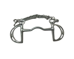 Horshi online wholesale Slotted cheek port mouth Kimblewick horse racing bits with chain stainless