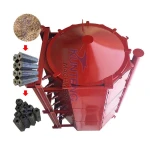 Horizontal poplar teak carbonization furnace, charcoal powder making machine, coconut shell charcoal production line