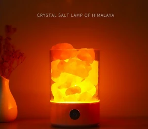Usb himalaya salt lamp with colorful light natural salt lamp