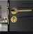 Import Door Lock American Style Bedroom Door Handle Lock Simple Brass Interior Door Handle with Key Lock from China