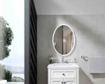 Factory Direct Custom led Mirror Light Anti-Fog Bathroom oval  Mirror water proof