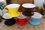1 hole Candy color ceramic coffee bowl cup V60-01 Screw type Ceramic coffee hand punch 1-2 servings hand coffee filter dripper