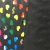 Import 100% Polyester Pongee Bright Rainbow Color Love Print  Gold foil fabric Silver PU Foil Film Printed Coating Fabric from China