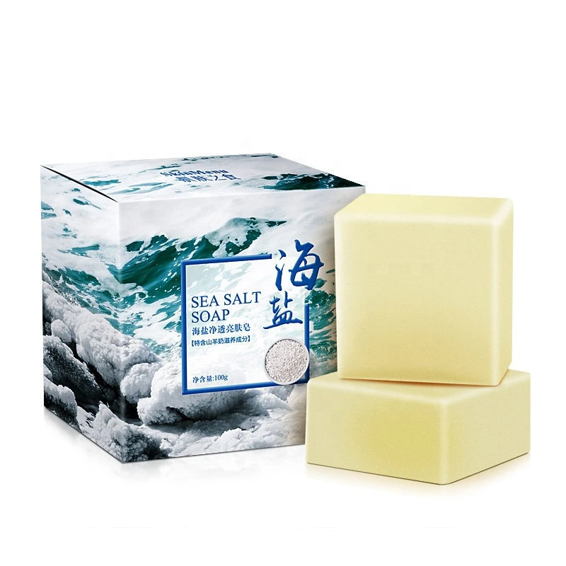 100g Organic Moisturize The Face Whitening Soap Cleaning and Repairing Skin Both Bath and Skin Used Handmade Milk Sea Salt Soap