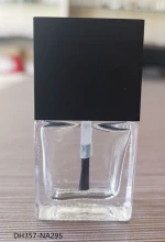 10ml 11ml rectangle nail polish bottle with plastic lid and brush cosmetic packaging