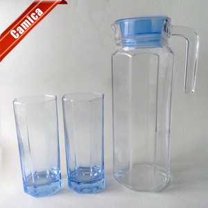 1.1L Glass Pitcher and 6PCS Glass cup set